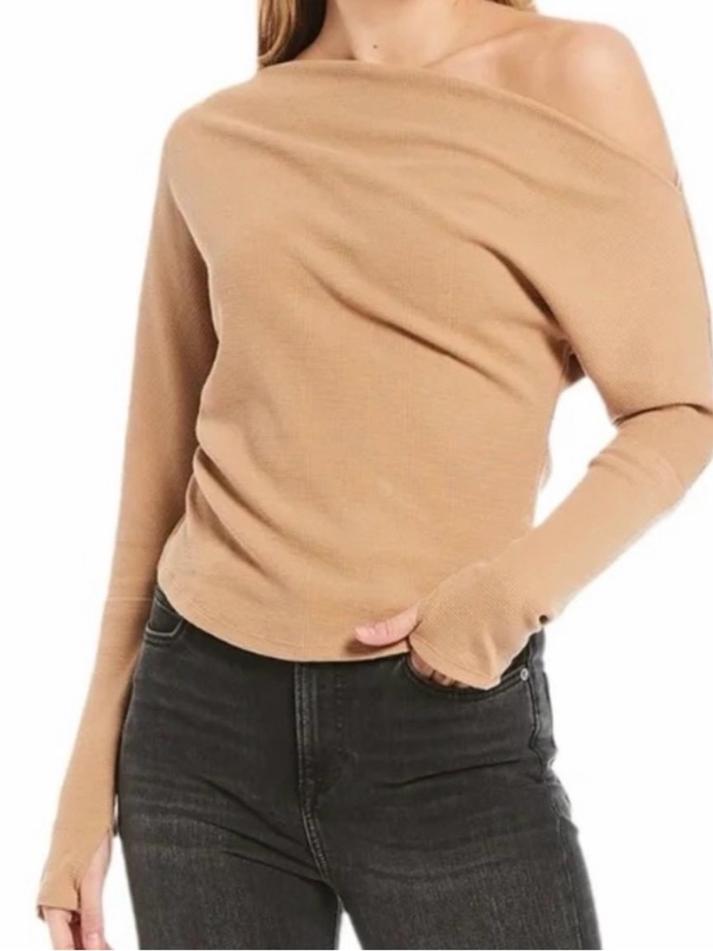 Free People Fuji Off the shoulder thermal top